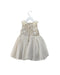 A Ivory Sleeveless Dresses from Bonnie Jean in size 2T for girl. (Back View)