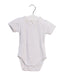 A White Short Sleeve Bodysuits from Jacadi in size 0-3M for girl. (Front View)