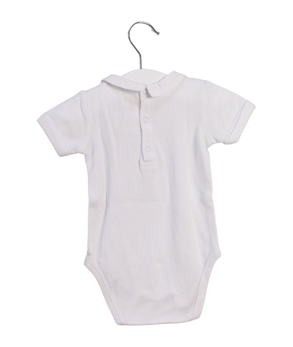 A White Short Sleeve Bodysuits from Jacadi in size 0-3M for girl. (Back View)