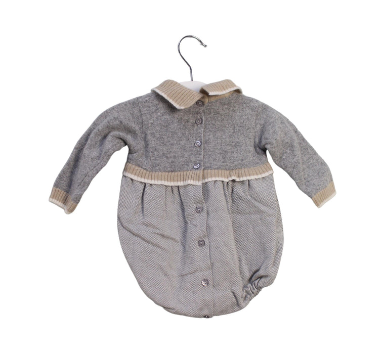 A Grey Long Sleeve Bodysuits from Dr. Kid in size 0-3M for girl. (Back View)