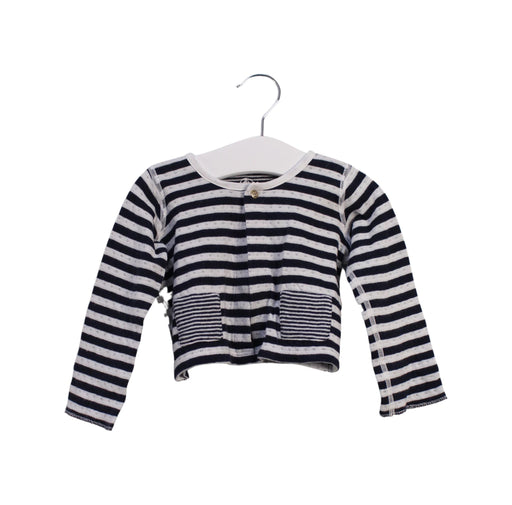 A Navy Cardigans from Petit Bateau in size 3-6M for girl. (Front View)