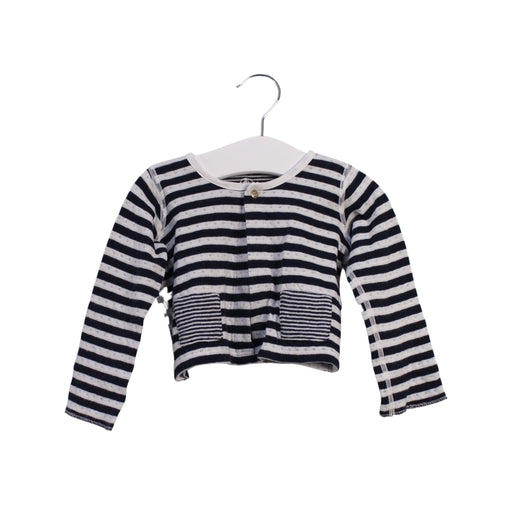 A Navy Cardigans from Petit Bateau in size 3-6M for girl. (Front View)