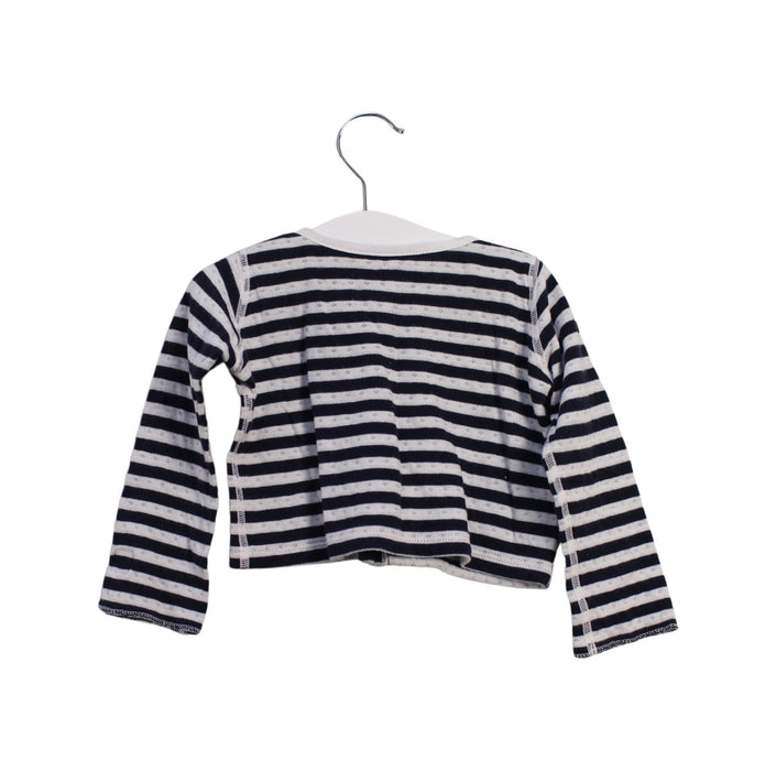 A Navy Cardigans from Petit Bateau in size 3-6M for girl. (Back View)