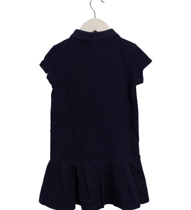 A Navy Short Sleeve Dresses from Polo Ralph Lauren in size 4T for girl. (Back View)