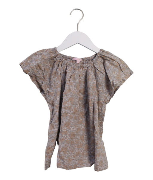 A Beige Short Sleeve Tops from PrinteBebe in size 4T for girl. (Front View)