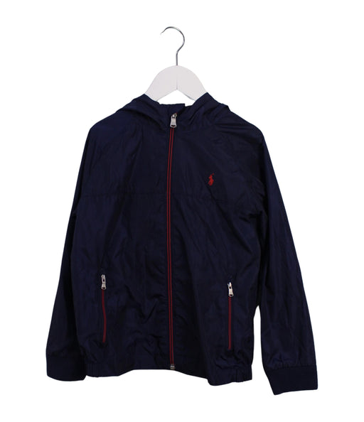 A Navy Lightweight Jackets from Polo Ralph Lauren in size 6T for boy. (Front View)