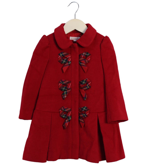 A Red Coats from Nicholas & Bears in size 2T for girl. (Front View)