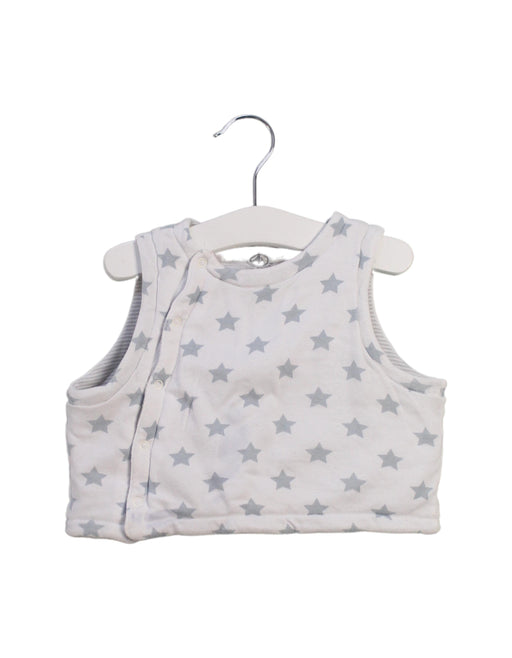 A White Sleeveless Tops from Petit Bateau in size 3-6M for girl. (Front View)