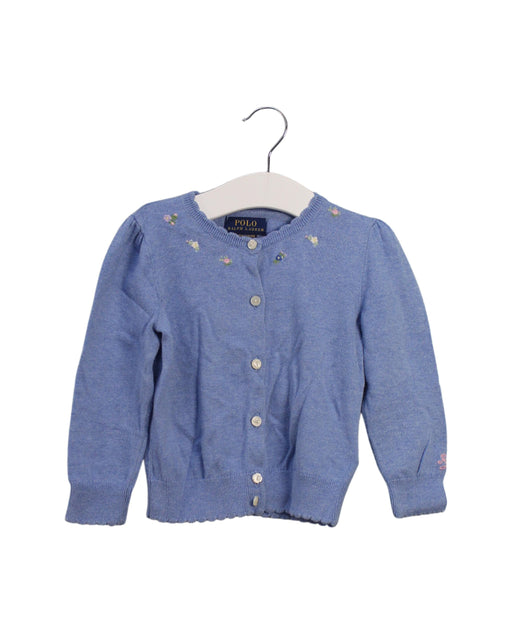 A Blue Cardigans from Polo Ralph Lauren in size 2T for girl. (Front View)