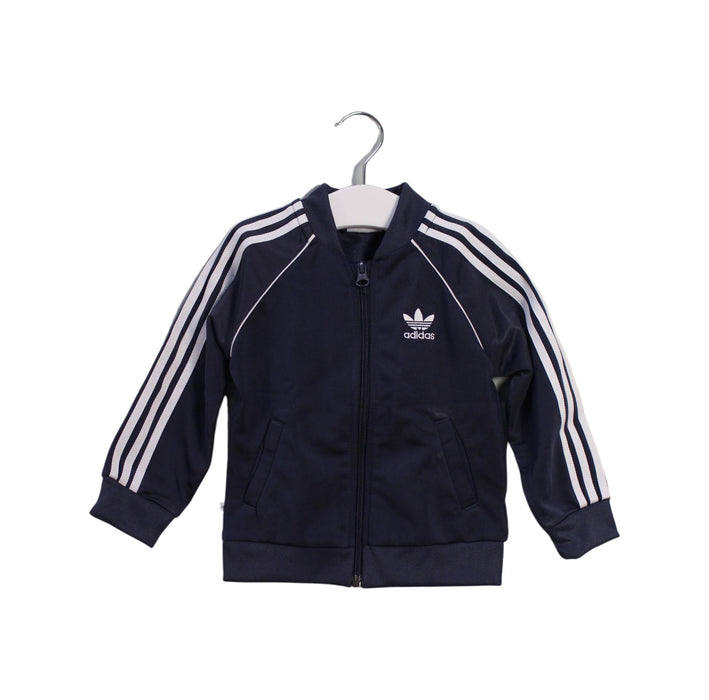 A Navy Lightweight Jackets from Adidas in size 6-12M for boy. (Front View)