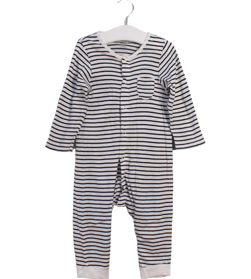 A Navy Long Sleeve Jumpsuits from Petit Bateau in size 12-18M for boy. (Front View)