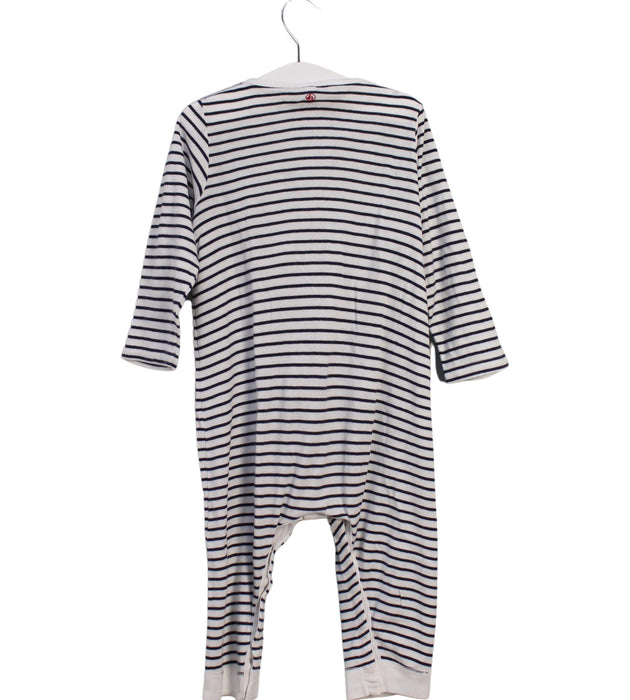 A Navy Long Sleeve Jumpsuits from Petit Bateau in size 12-18M for boy. (Back View)