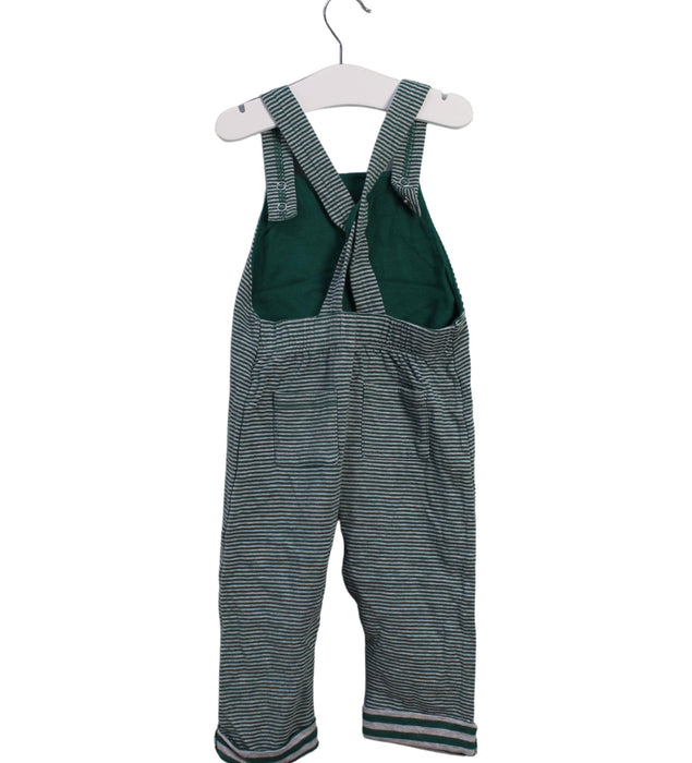A Green Long Overalls from Petit Bateau in size 2T for neutral. (Back View)
