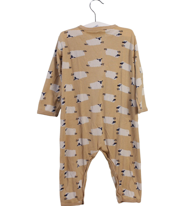 A Beige Long Sleeve Jumpsuits from Petit Bateau in size 12-18M for girl. (Back View)
