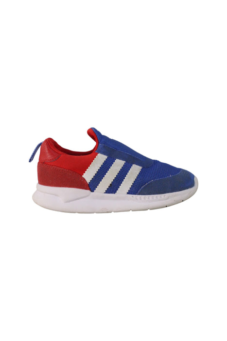 A Blue Sneakers from Adidas in size 3T for boy. (Back View)