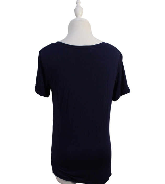 A Navy Short Sleeve T Shirts from Mayarya in size M for maternity. (Back View)