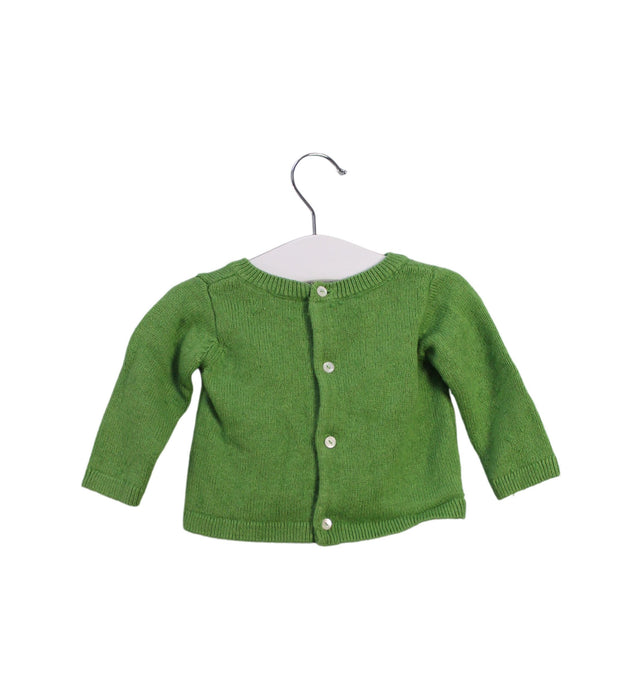 A Green Knit Sweaters from Jacadi in size 0-3M for girl. (Back View)