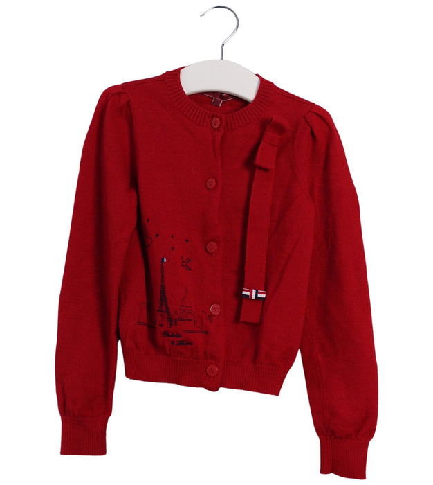 A Red Cardigans from Nicholas & Bears in size 6T for girl. (Front View)