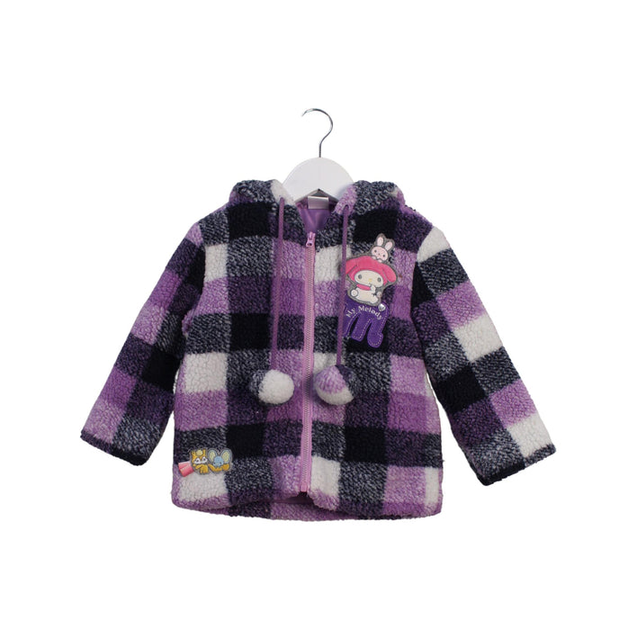 A Purple Puffer/Quilted Jackets from Sanrio in size 12-18M for girl. (Front View)