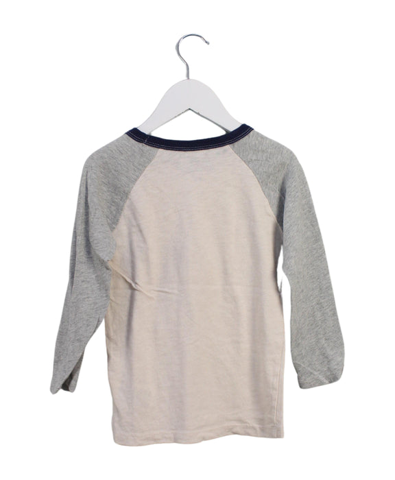 A Beige Long Sleeve Tops from Crewcuts in size 4T for girl. (Back View)