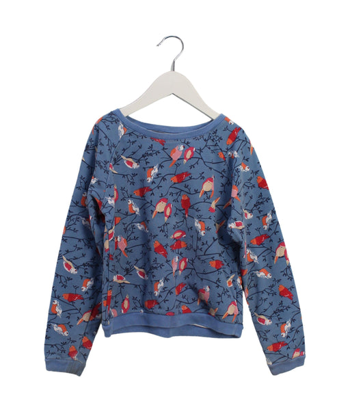 A Blue Crewneck Sweatshirts from Petit Bateau in size 6T for girl. (Front View)