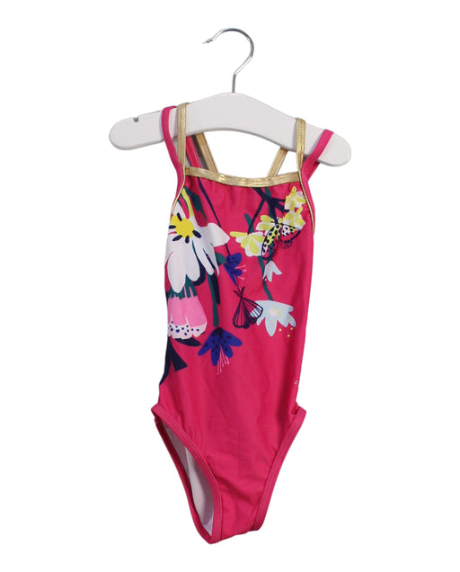A Pink Swimsuits from Catimini in size 5T for girl. (Front View)
