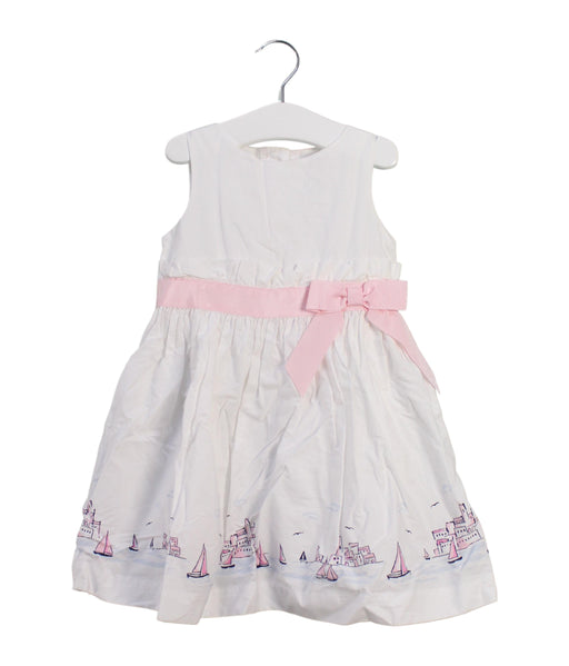 A White Sleeveless Dresses from Janie & Jack in size 18-24M for girl. (Front View)