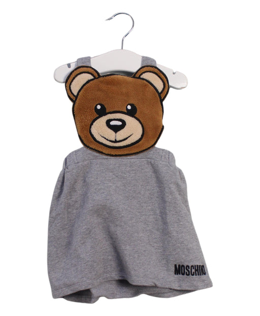 A Grey Overall Dresses from Moschino in size 2T for girl. (Front View)
