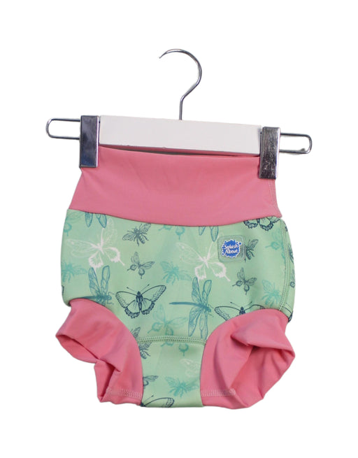 A Green Swim Diapers from Splash About in size 12-18M for girl. (Front View)