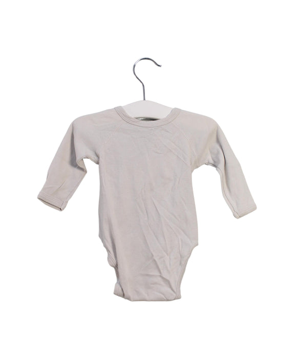 A Beige Long Sleeve Bodysuits from Petit Bateau in size 0-3M for neutral. (Back View)