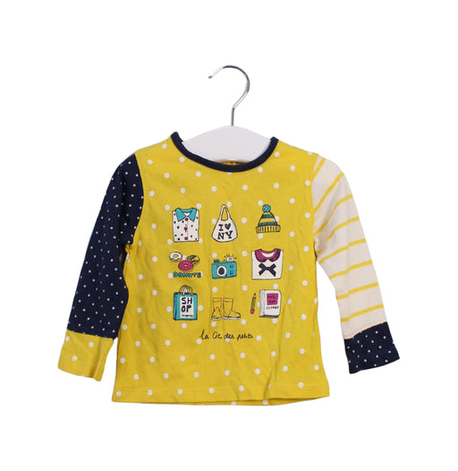 A Yellow Long Sleeve Tops from La Compagnie des Petits in size 6-12M for girl. (Front View)