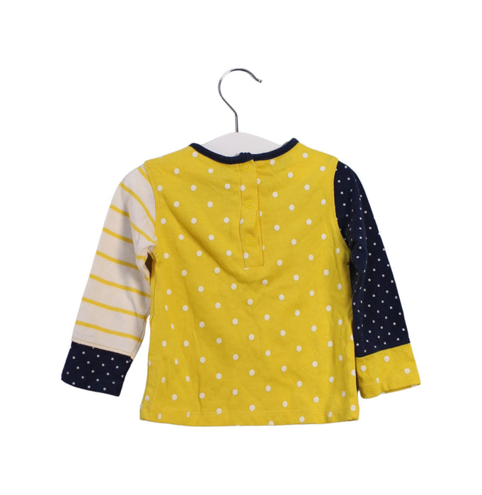 A Yellow Long Sleeve Tops from La Compagnie des Petits in size 6-12M for girl. (Back View)