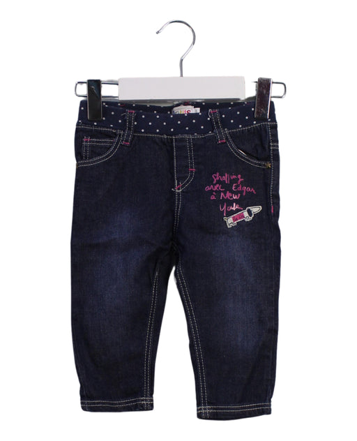 A Blue Jeans from La Compagnie des Petits in size 6-12M for girl. (Front View)