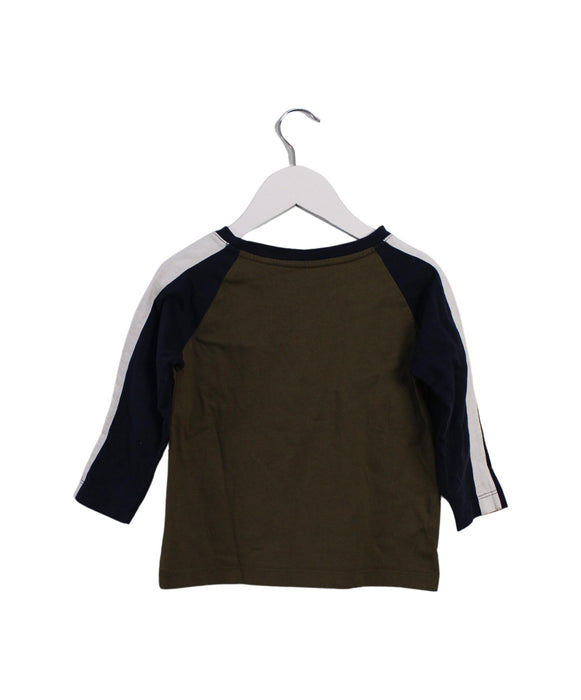 A Green Long Sleeve Tops from Petit Bateau in size 3T for boy. (Back View)