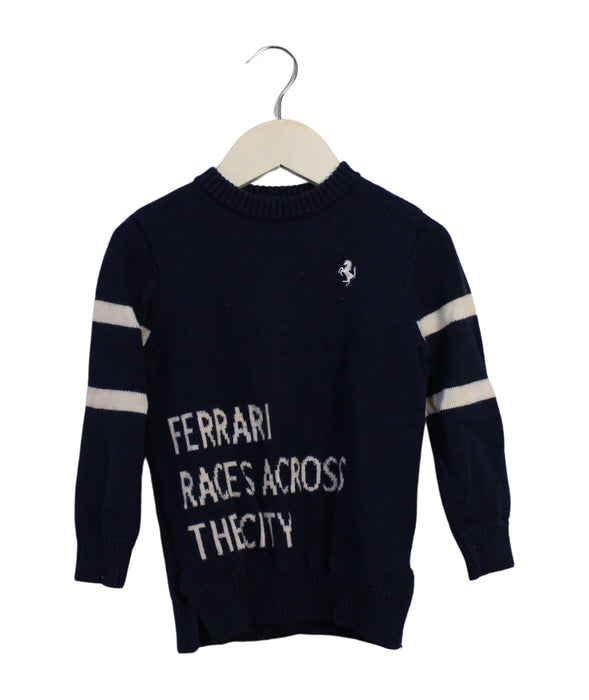 A Navy Knit Sweaters from Ferrari in size 3T for neutral. (Front View)