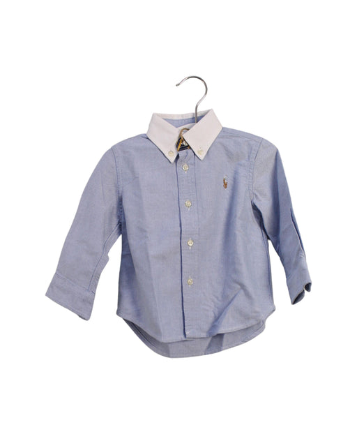 A Blue Shirts from Ralph Lauren in size 6-12M for boy. (Front View)