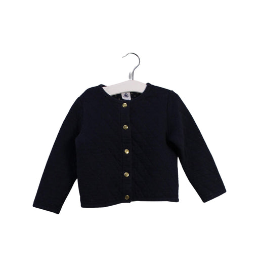 A Navy Cardigans from Petit Bateau in size 3T for girl. (Front View)
