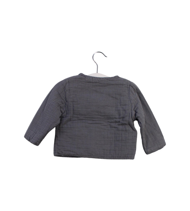 A Grey Cardigans from Minkmui in size 12-18M for boy. (Back View)