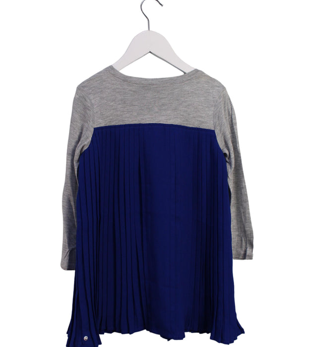 A Blue Long Sleeve Dresses from A for Apple in size 4T for girl. (Back View)