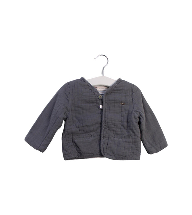 A Grey Cardigans from Minkmui in size 12-18M for boy. (Front View)