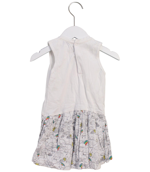 A White Sleeveless Dresses from Bonnie Baby in size 18-24M for girl. (Back View)