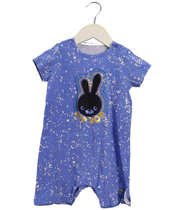 A Blue Short Sleeve Rompers from The Bonnie Mob in size 18-24M for girl. (Front View)
