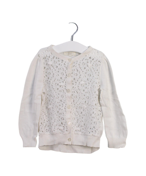A White Cardigans from Nicholas & Bears in size 6T for girl. (Front View)