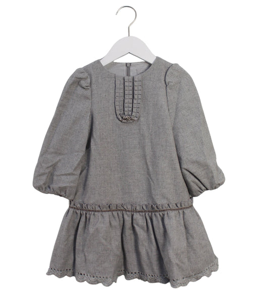 A Grey Long Sleeve Dresses from Nicholas & Bears in size 6T for girl. (Front View)