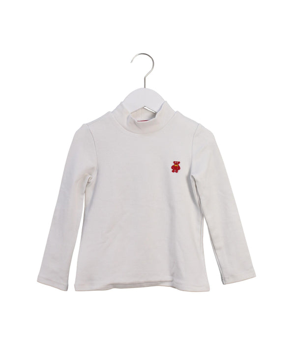 A White Long Sleeve Tops from Why and 1/2 in size 5T for girl. (Front View)