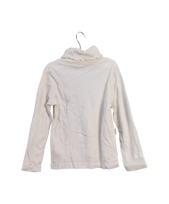 A White Long Sleeve Tops from Petit Bateau in size 4T for girl. (Back View)