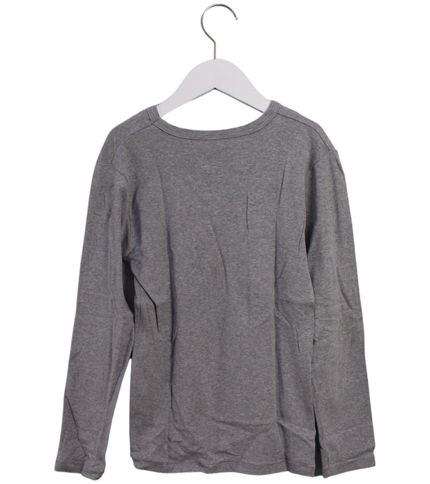 A Grey Long Sleeve Tops from Petit Bateau in size 12Y for boy. (Back View)