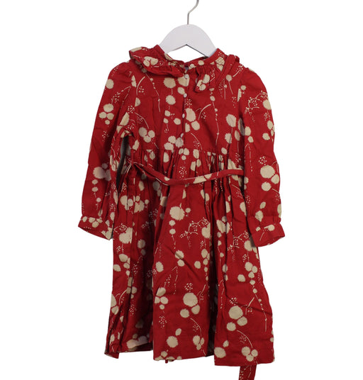 A Red Long Sleeve Dresses from Bonpoint in size 4T for girl. (Front View)