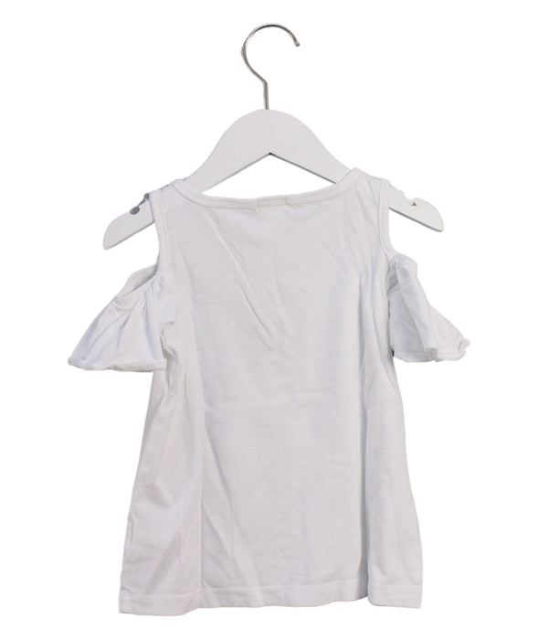 A White Short Sleeve Tops from Crewcuts in size 4T for girl. (Back View)