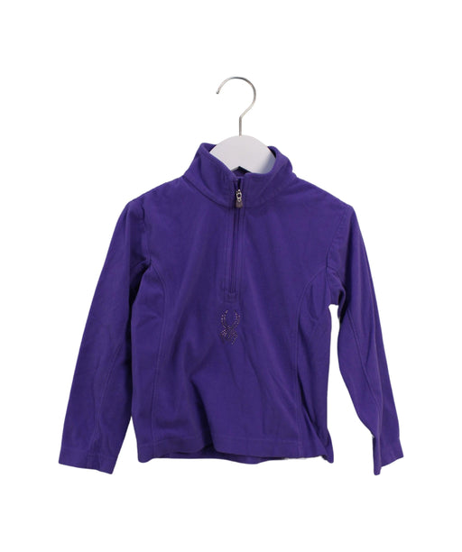 A Purple Zippered Sweatshirts from Spyder in size 4T for boy. (Front View)